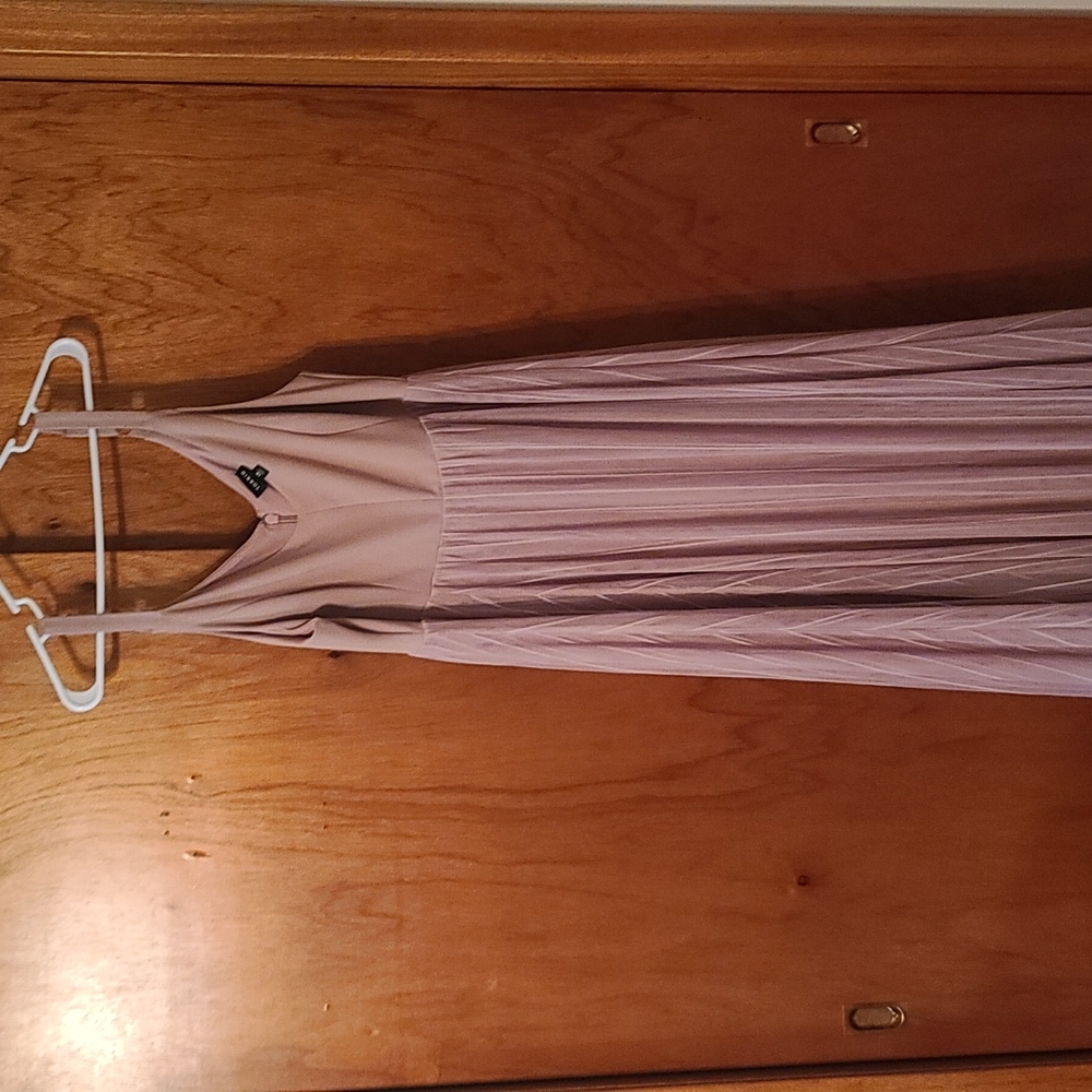 Torrid size 18 formal maxi dress with underslip, adjustable straps, zipper back